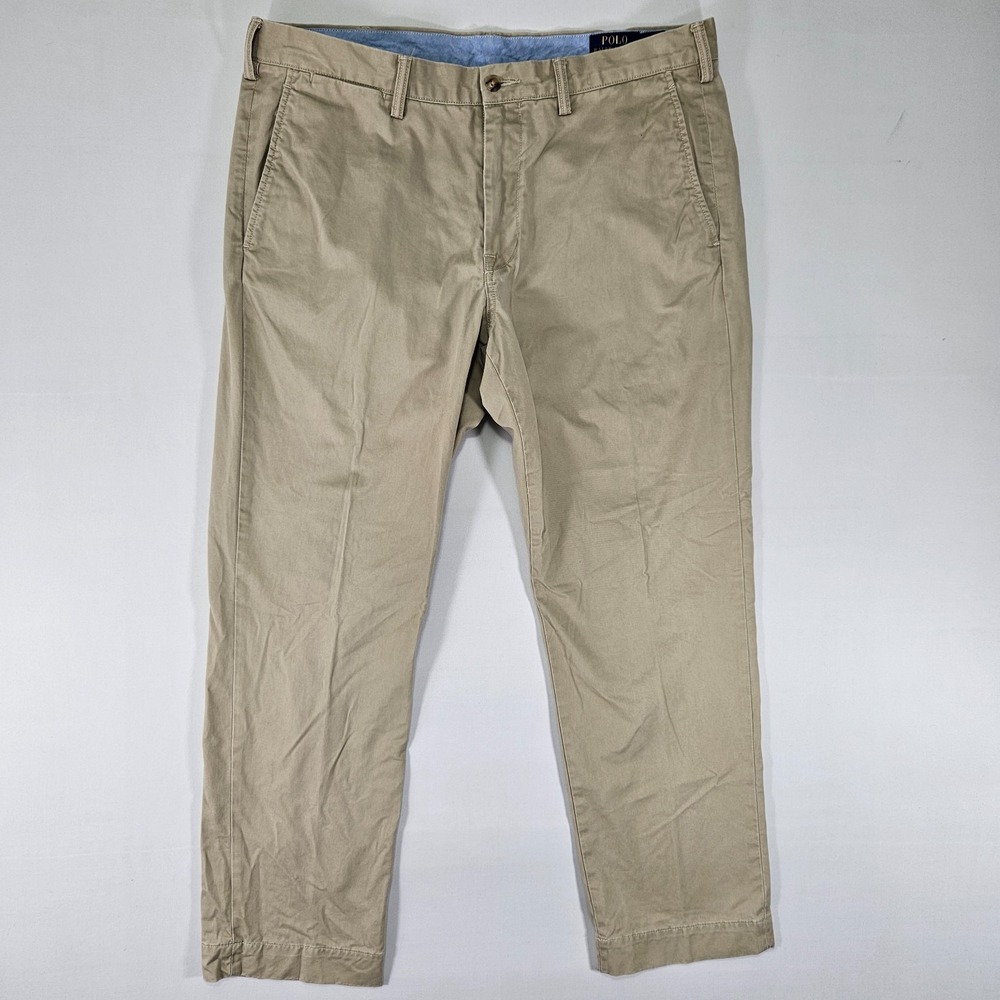 Polo‎ Ralph Lauren Men's Chino Pants Stretch Cotton Twill Beige Size 36x30